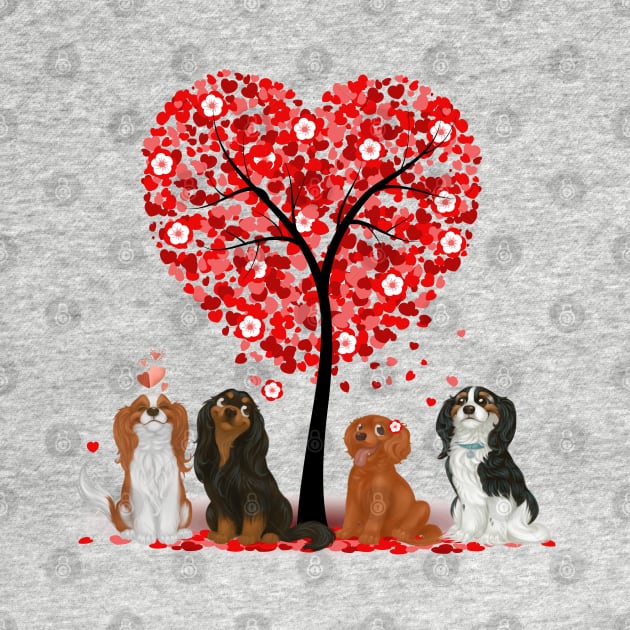 Cavalier King Charles Spaniels Love and Valentine Design by Cavalier Gifts